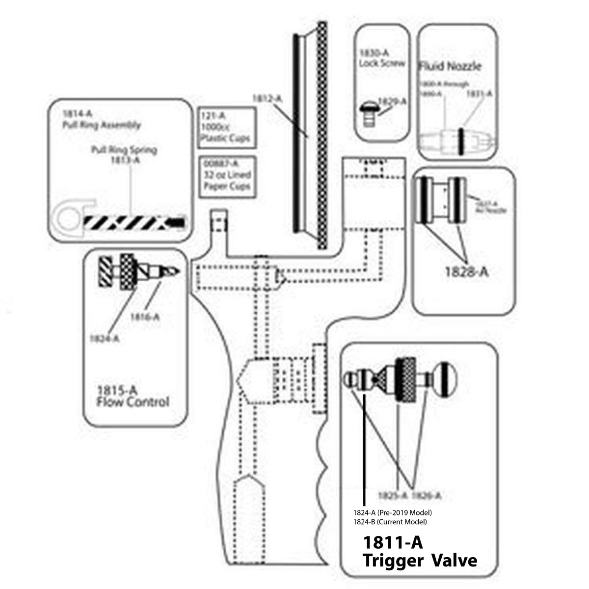 Product Image of Parts for 120-A Gel Coat Cup Gun